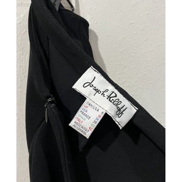 Joseph Ribkoff Pants Womens 8 High Waisted Flared Wide Leg Pants Black Zip Up - Picture 3 of 4